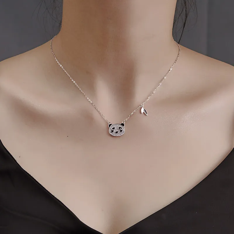 KING OF BLING 925 Sterling Silver With Enamel And Zircon Necklaces Unisex Good Luck-7