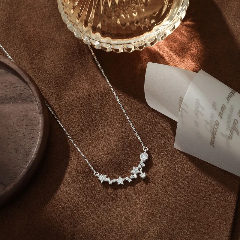 KING OF BLING 999 Fine Silver With Zircon Necklaces Women's Good Luck-3