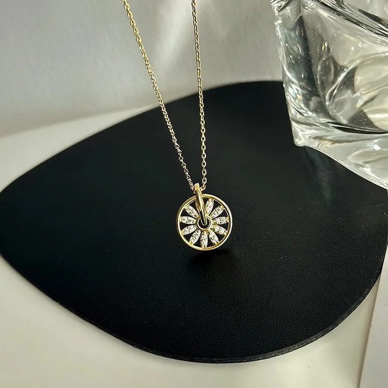 KING OF BLING 925 Sterling Silver With Zircon Necklaces Women's Good Luck-6