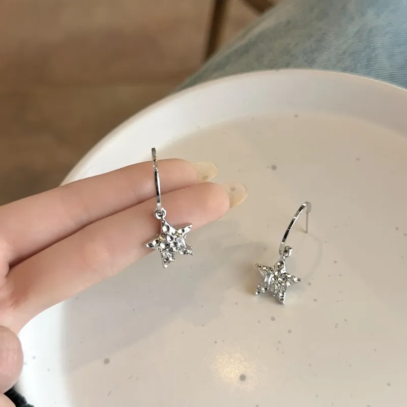 KING OF BLING Alloy Zircon Stud Earrings Unisex Good Luck-6