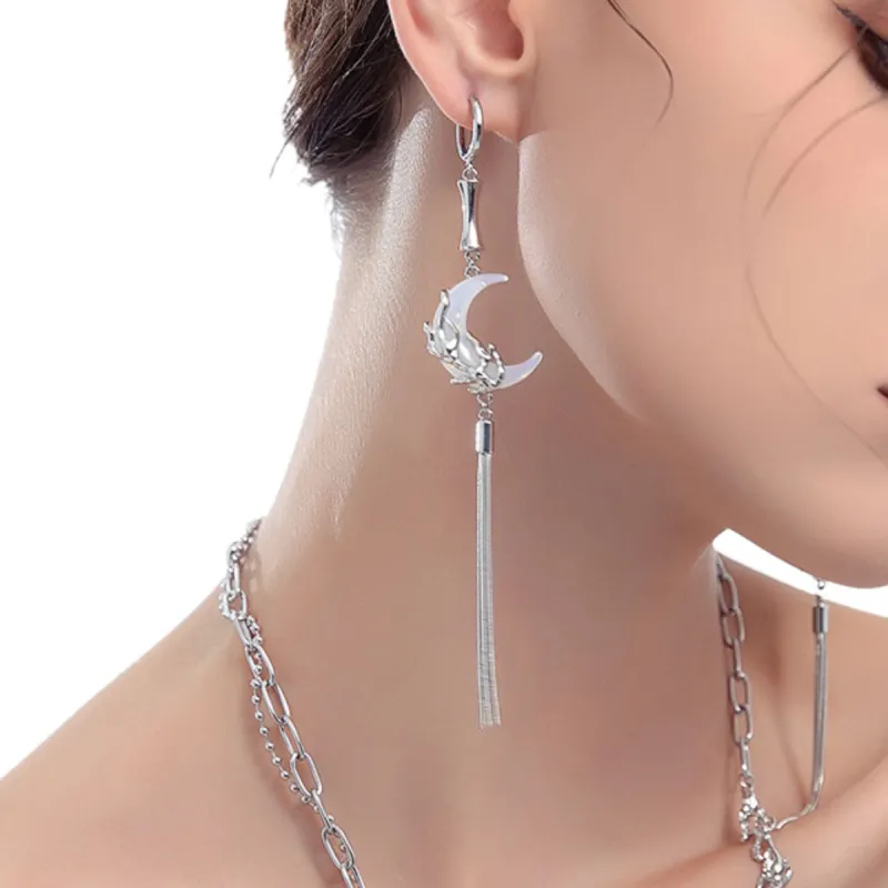 KING OF BLING Alloy, Artificial Chalcedony Earrings Women's Year Of The Snake Good Luck-1