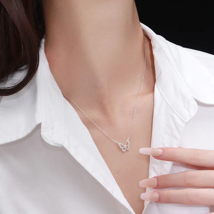 KING OF BLING 925 Sterling Silver With Zircon Necklaces Women's Year Of The Snake Good Luck-5