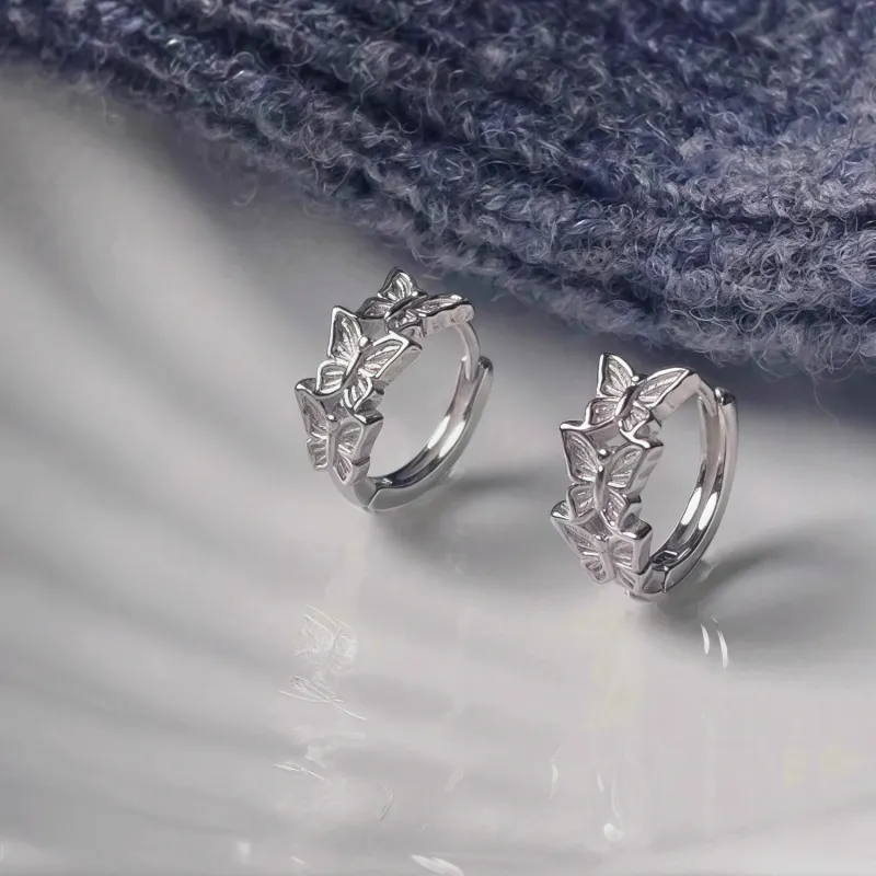 KING OF BLING 925 Sterling Silver Earrings Unisex-1