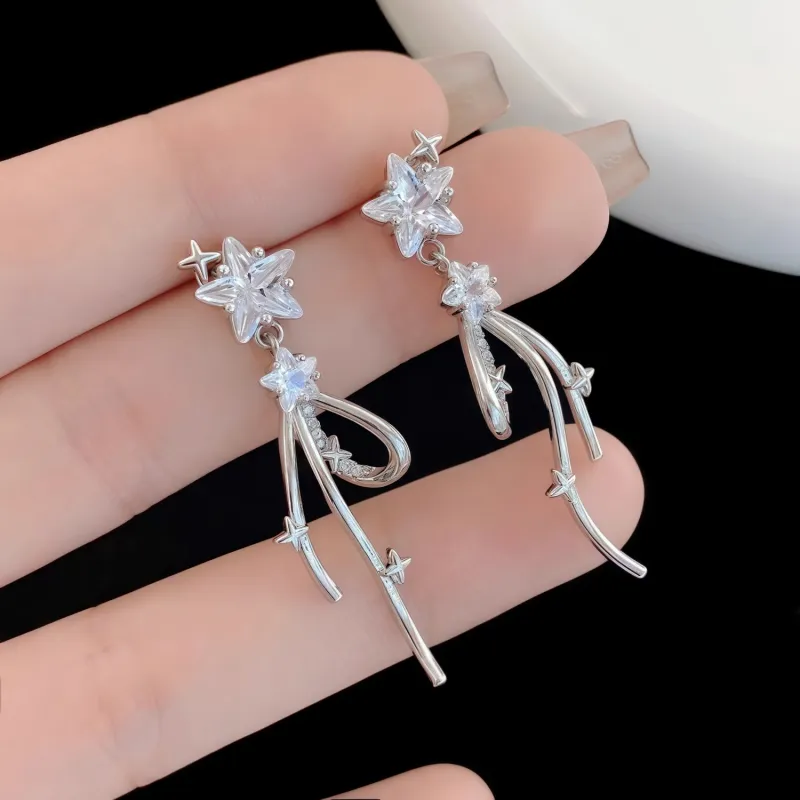 KING OF BLING Alloy With Zircon Stud Earrings Women's-3