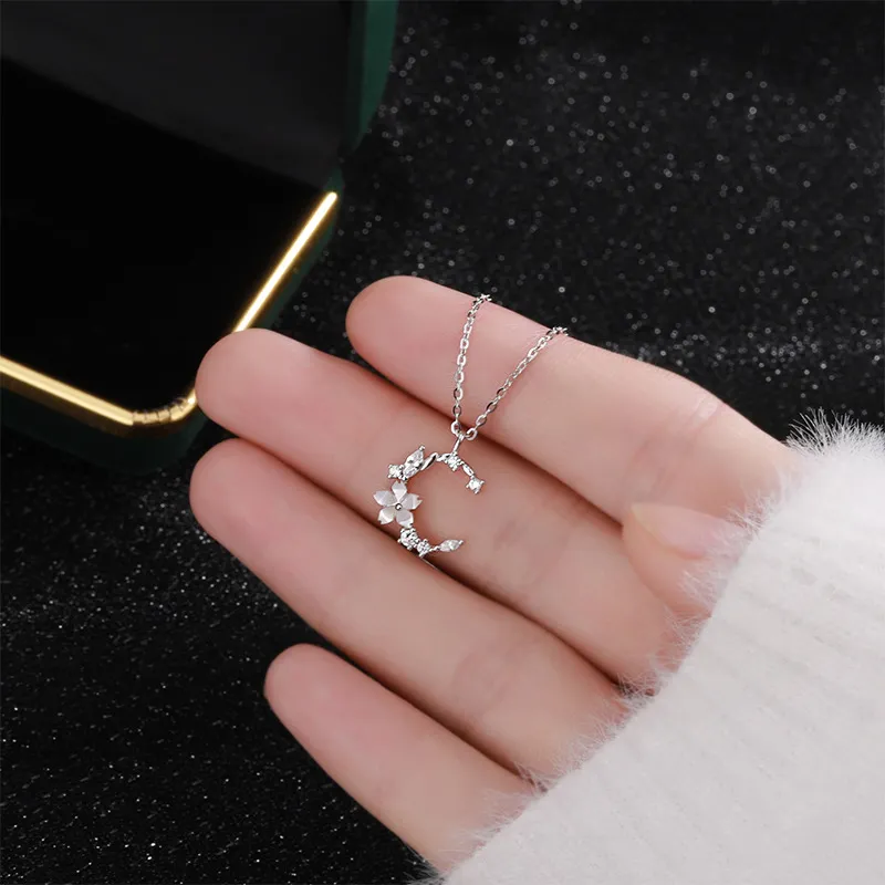 KING OF BLING 999 Fine Silver Zircon Necklaces Women's-2