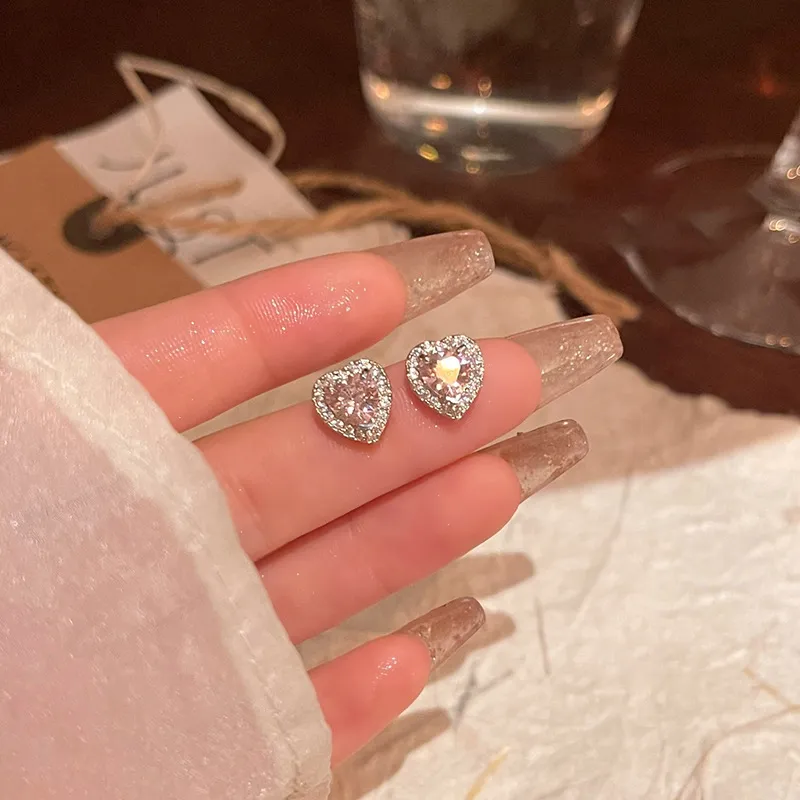 KING OF BLING Alloy With Zircon Stud Earrings Women's-4