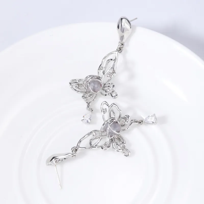 KING OF BLING Alloy, Zircon, Resin Earrings Women's-2