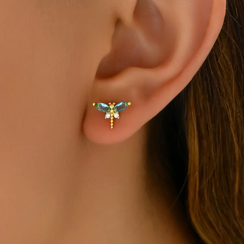 KING OF BLING Copper Stud Earrings Women's Year Of The Snake Good Luck-5