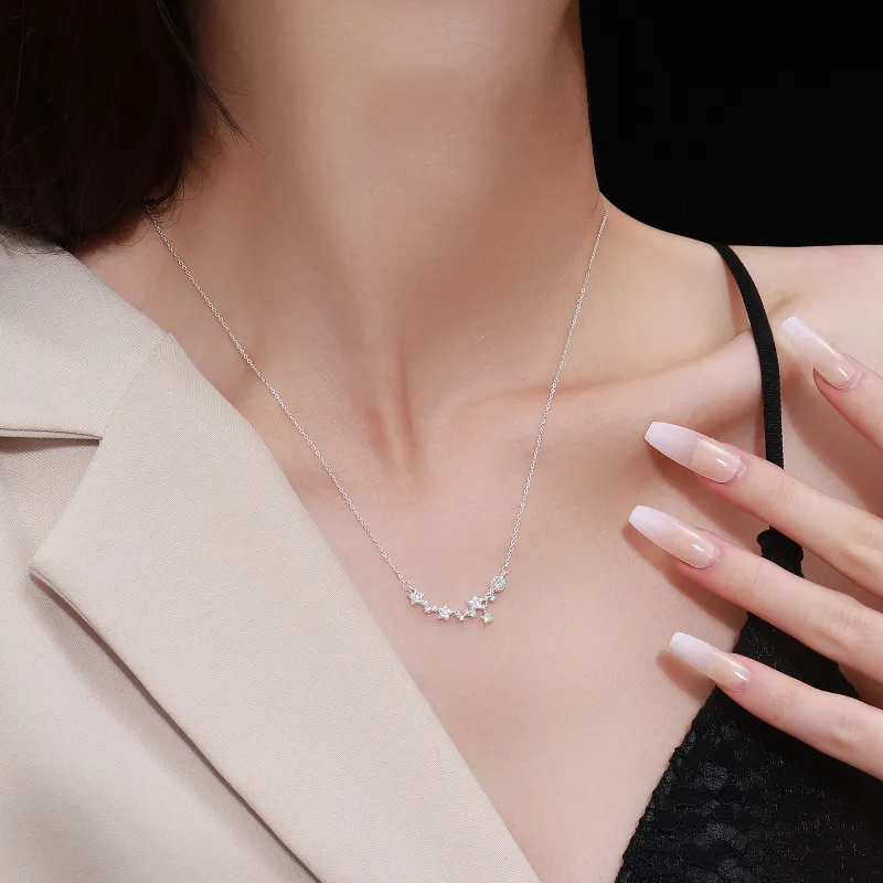 KING OF BLING 999 Fine Silver With Zircon Necklaces Women's Good Luck-6