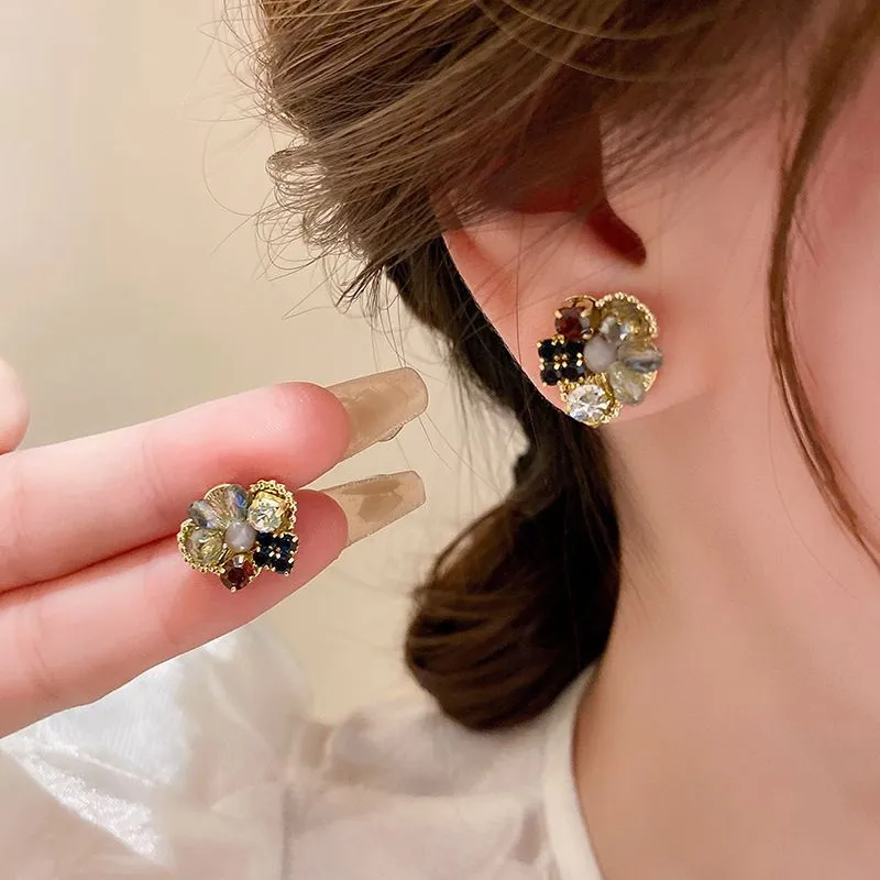 KING OF BLING 925 Sterling Silver Stud Earrings Women's-1
