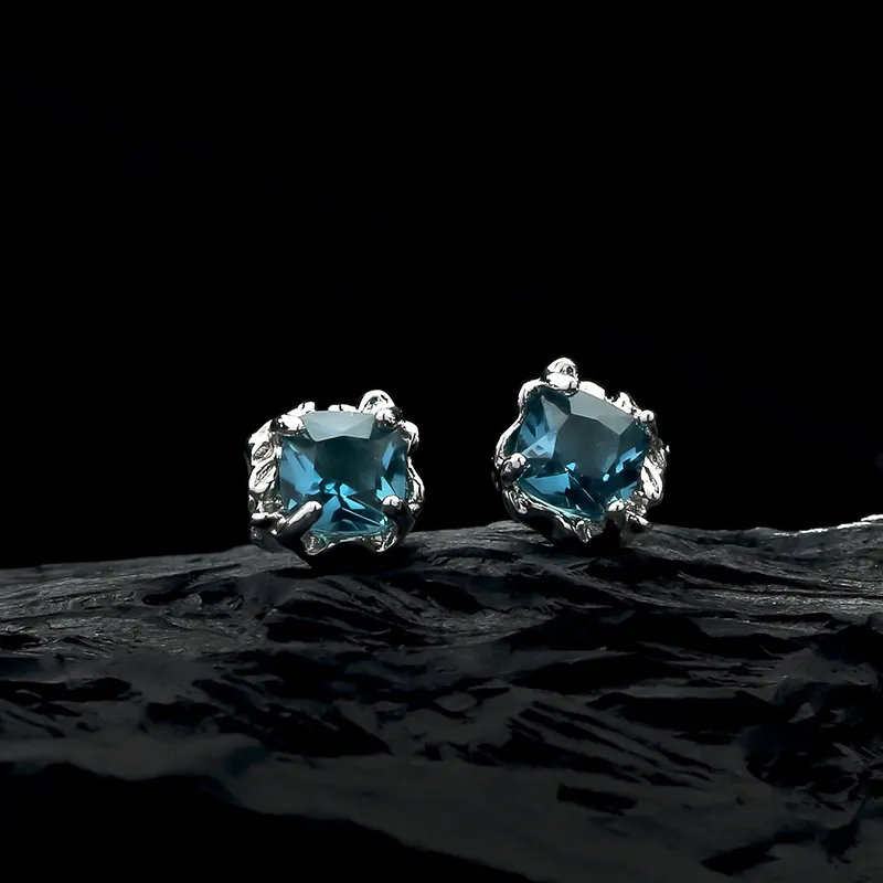 KING OF BLING Alloy With Zircon Stud Earrings Unisex-2