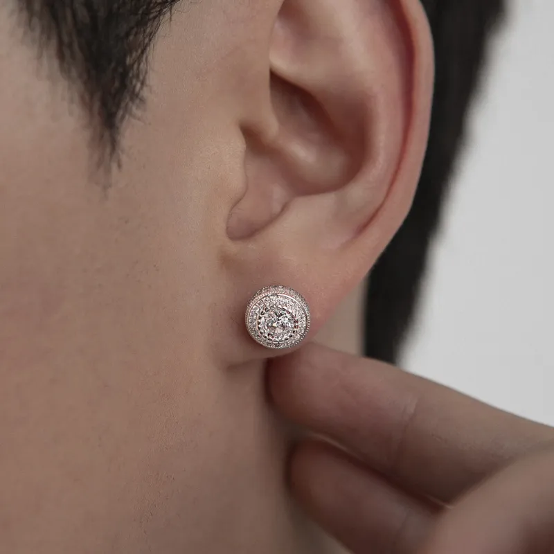 KING OF BLING Alloy With Zircon Stud Earrings Unisex-5