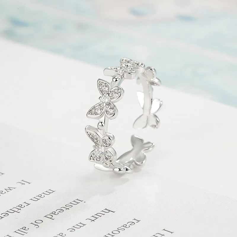 KING OF BLING 925 Sterling Silver With Zircon Rings Women's Year Of The Snake Good Luck-4
