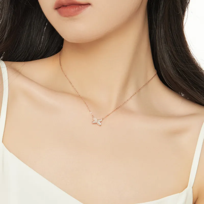 KING OF BLING 925 Silver, Mother Of Pearl, Cubic Zirconia Necklaces Women's-7