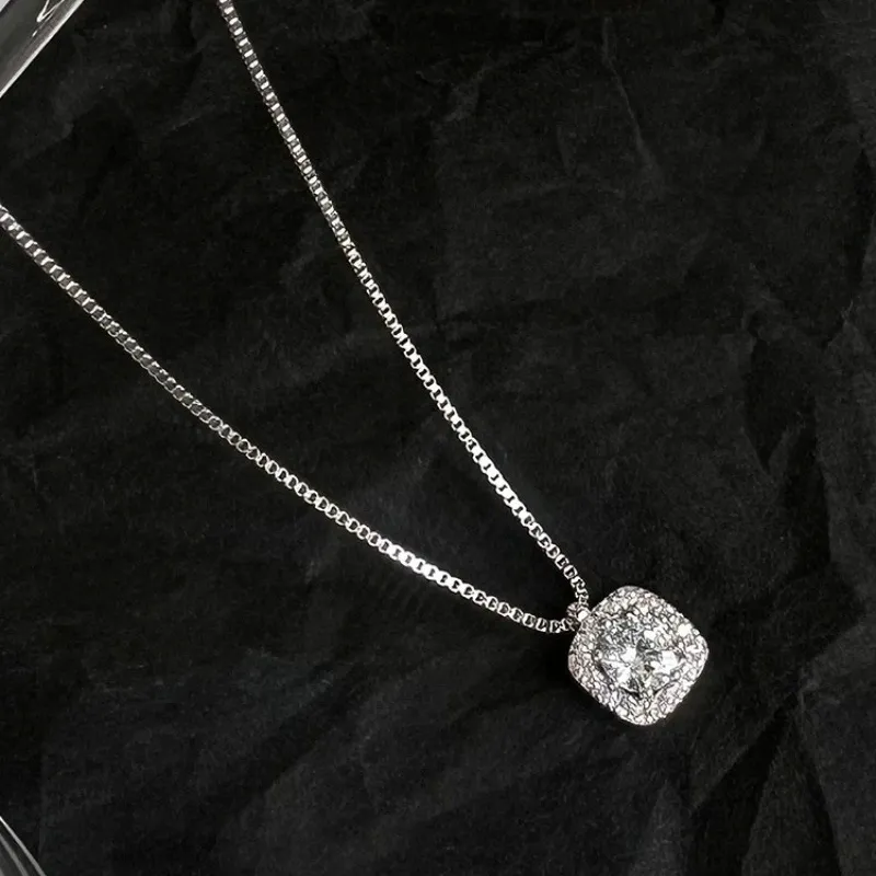 KING OF BLING 925 Sterling Silver With Zircon Necklaces Unisex-1