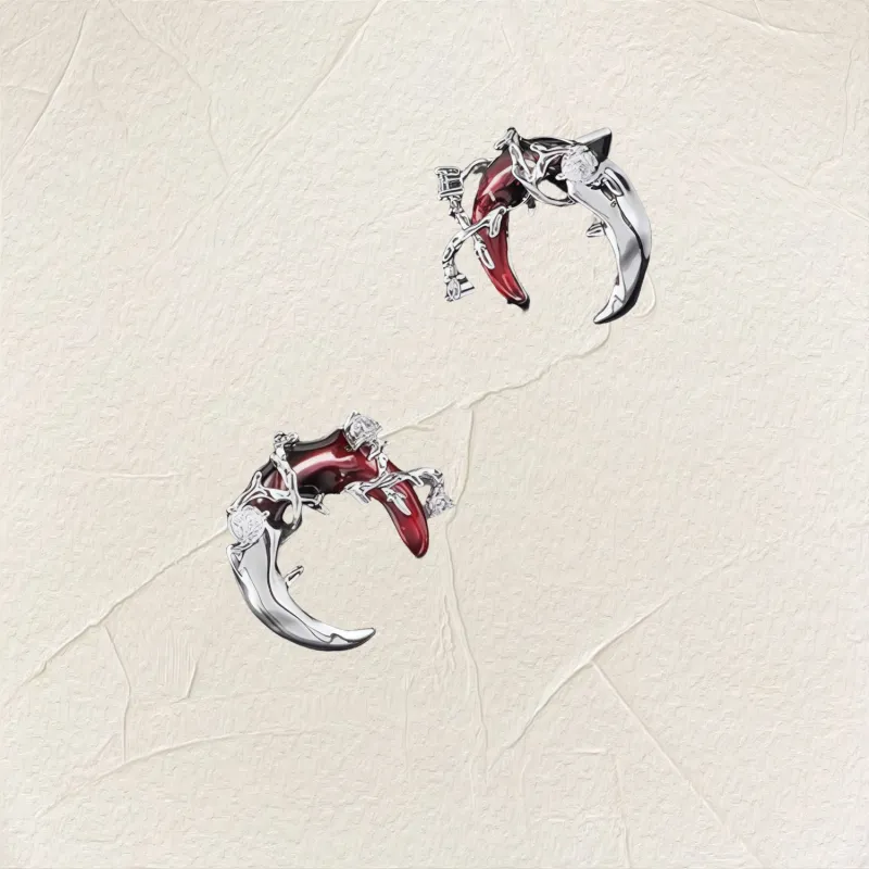 KING OF BLING 925 Sterling Silver Pin, Alloy, Zircon, Resin Stud Earrings Unisex-1