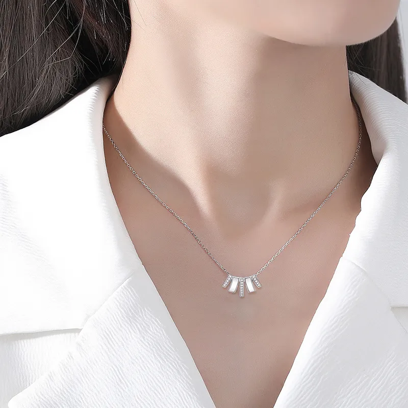 KING OF BLING 925 Sterling Silver With Zircon Necklaces Women's-1