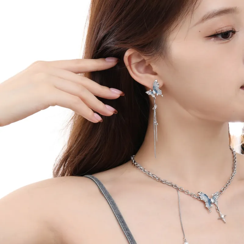KING OF BLING Alloy, Zircon, Oil Drip Earrings Women's-6