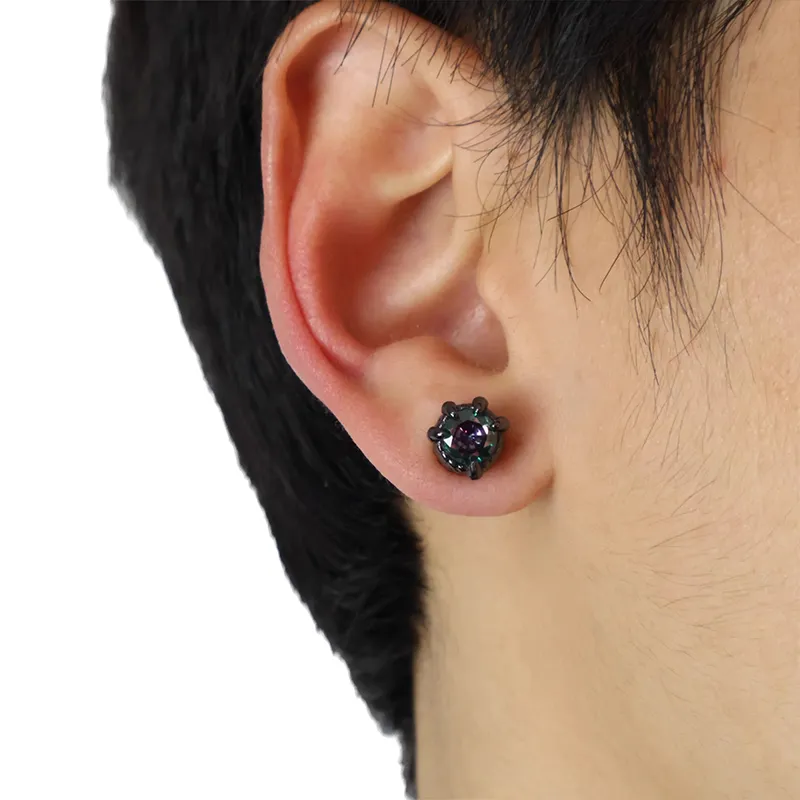 KING OF BLING Alloy With Zircon Stud Earrings Unisex-23