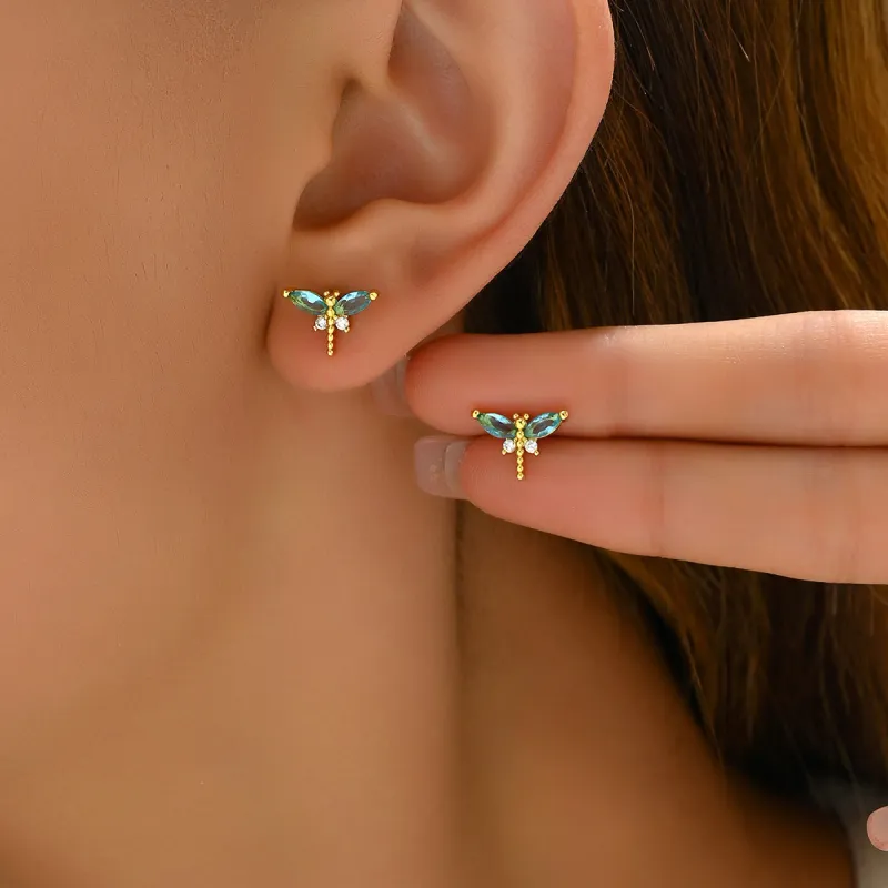 KING OF BLING Copper Stud Earrings Women's Year Of The Snake Good Luck-3