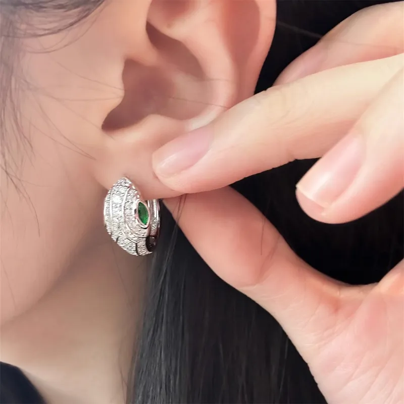 KING OF BLING 925 Sterling Silver Pin, Alloy, Zircon Stud Earrings Unisex-4