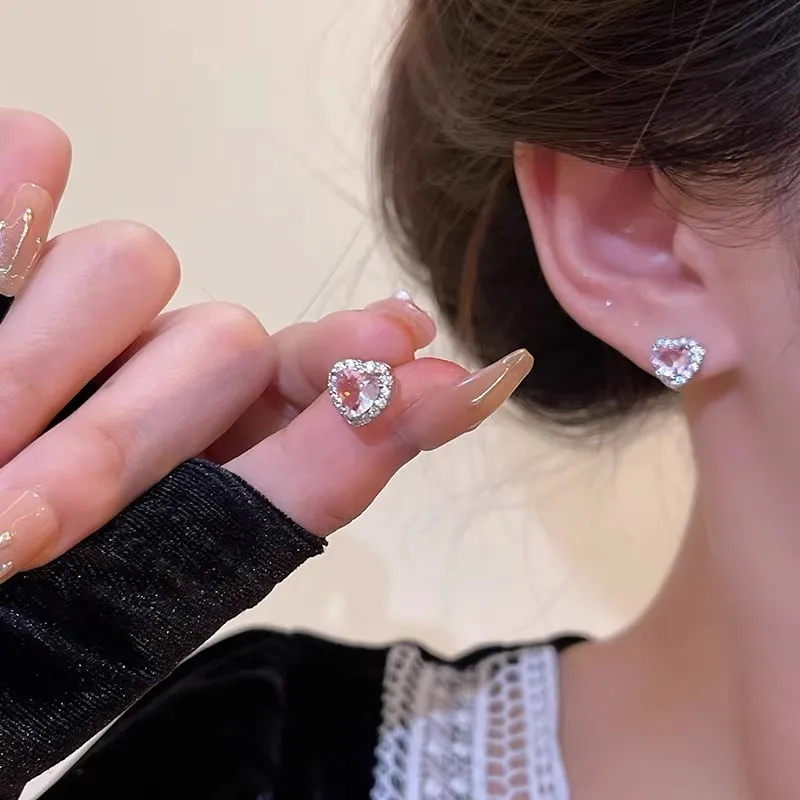 KING OF BLING Alloy With Zircon Stud Earrings Women's-3