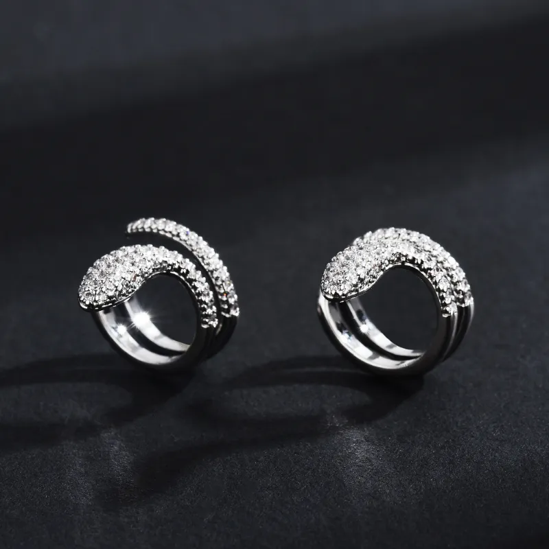 KING OF BLING Alloy With Zircon Clip On Earrings Unisex-3