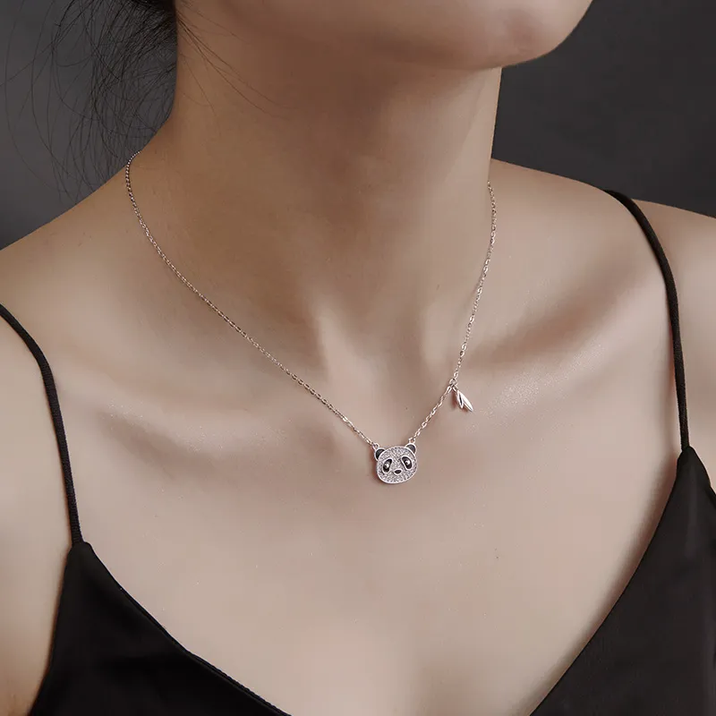 KING OF BLING 925 Sterling Silver With Enamel And Zircon Necklaces Unisex Good Luck-5