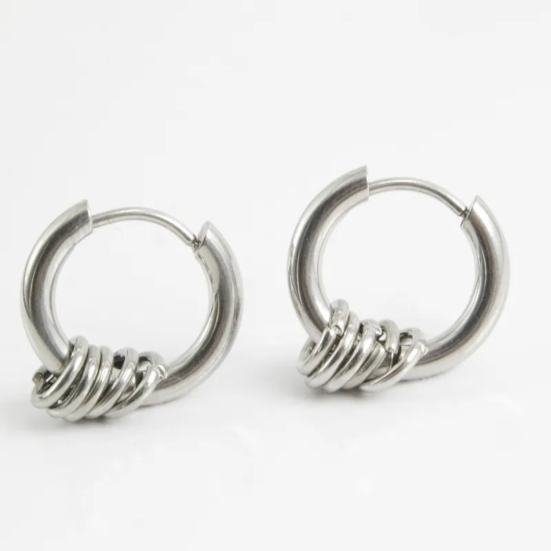 KING OF BLING Titanium Steel Earrings Unisex-4
