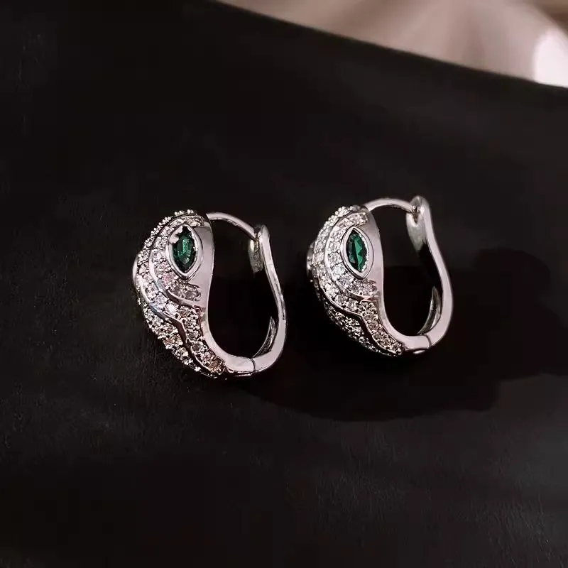 KING OF BLING 925 Sterling Silver Pin, Alloy, Zircon Stud Earrings Unisex-2