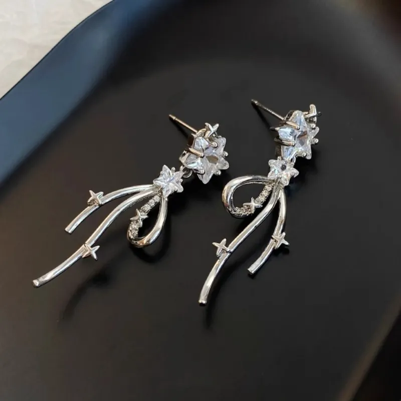 KING OF BLING Alloy With Zircon Stud Earrings Women's-1