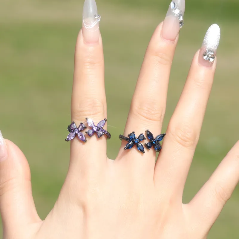 KING OF BLING Alloy Zircon Rings Unisex-19