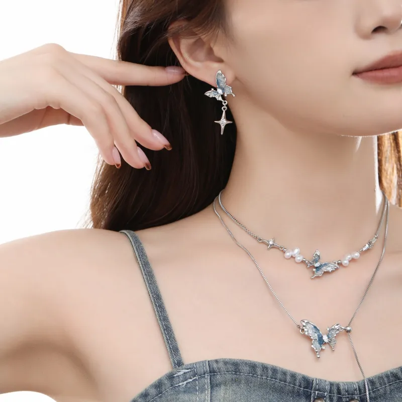 KING OF BLING Alloy, Zircon, Oil Drip Earrings Women's-6