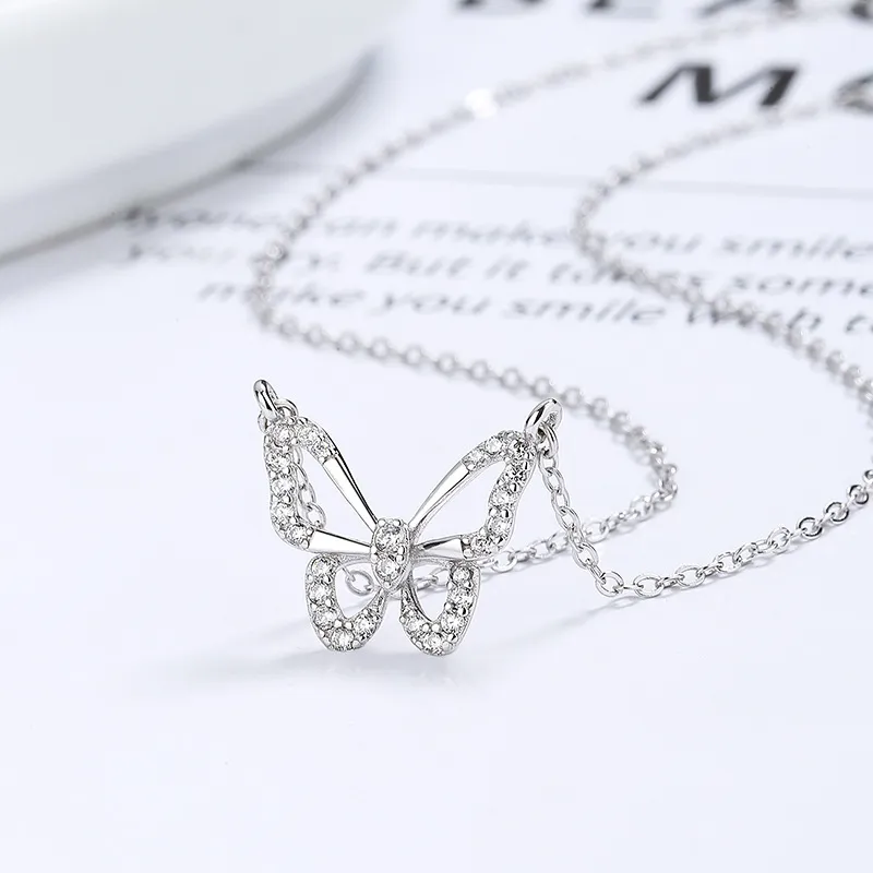 KING OF BLING 925 Sterling Silver With Zircon Necklaces Women's Good Luck-4