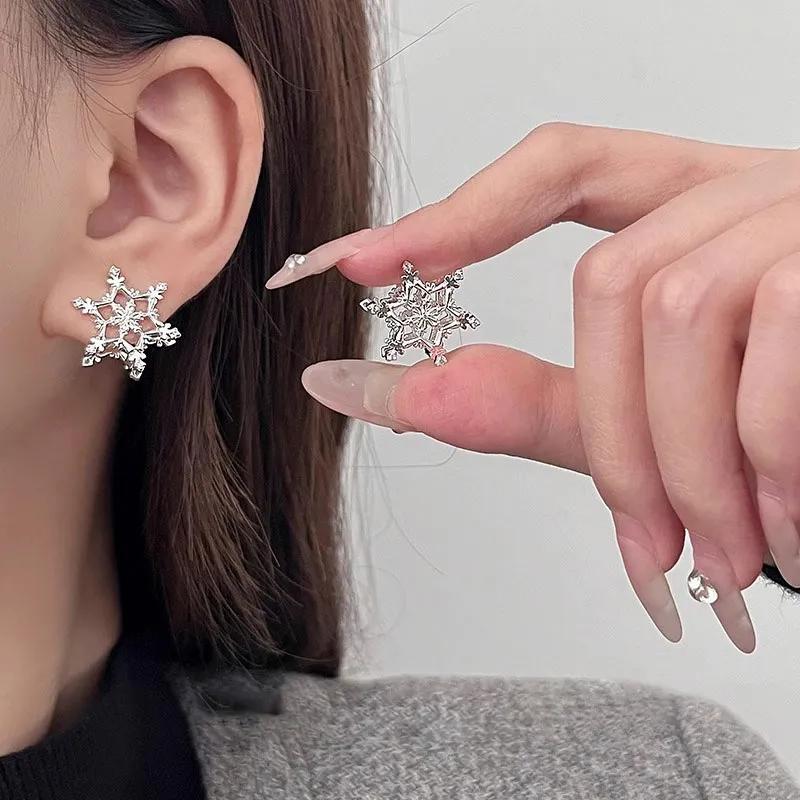 KING OF BLING 925 Sterling Silver Needle, Alloy Stud Earrings Women's-2