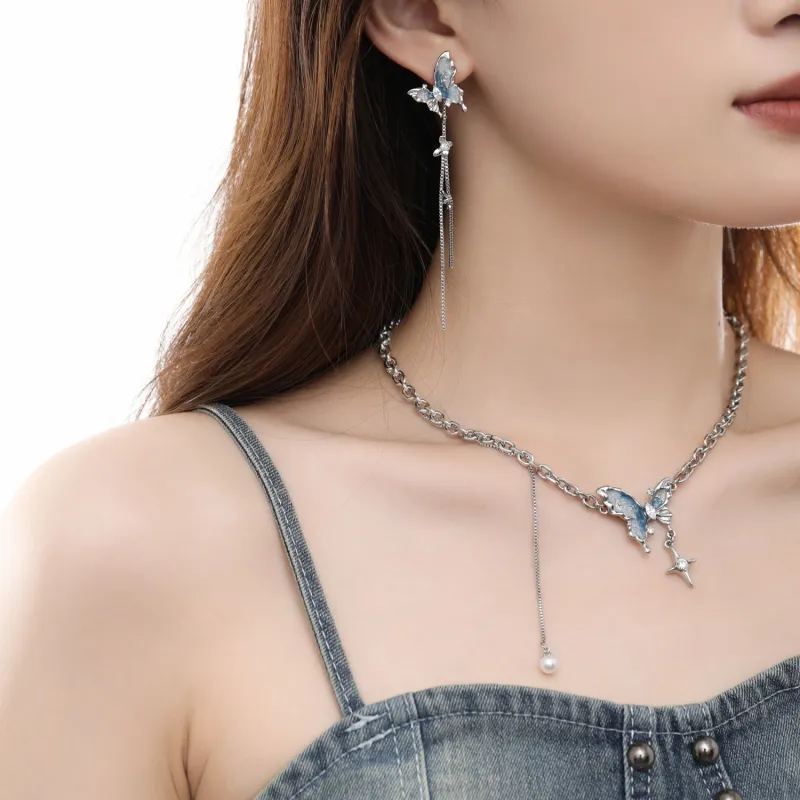 KING OF BLING Alloy, Zircon, Oil Drip Earrings Women's-5