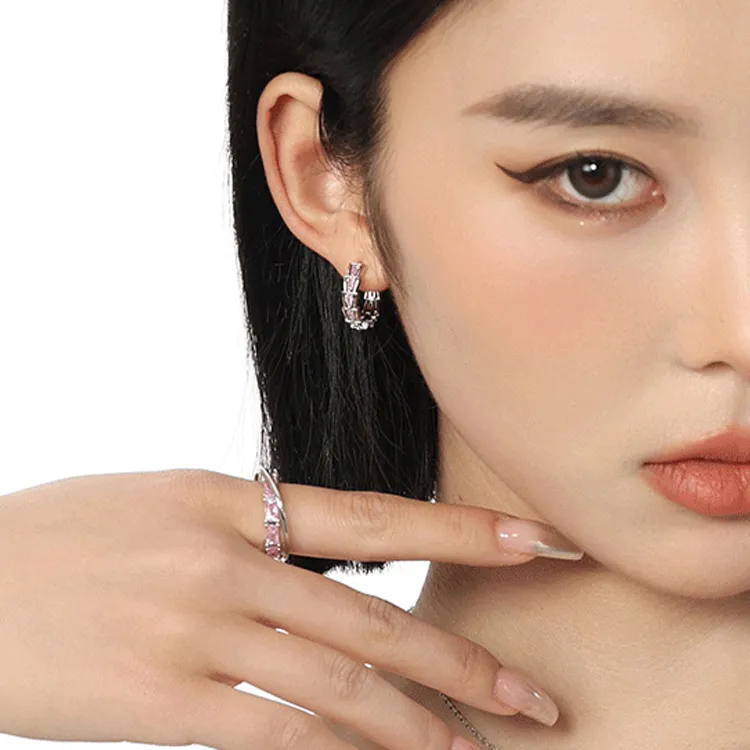 KING OF BLING Alloy With Zircon Stud Earrings Unisex Year Of The Snake Good Luck-6