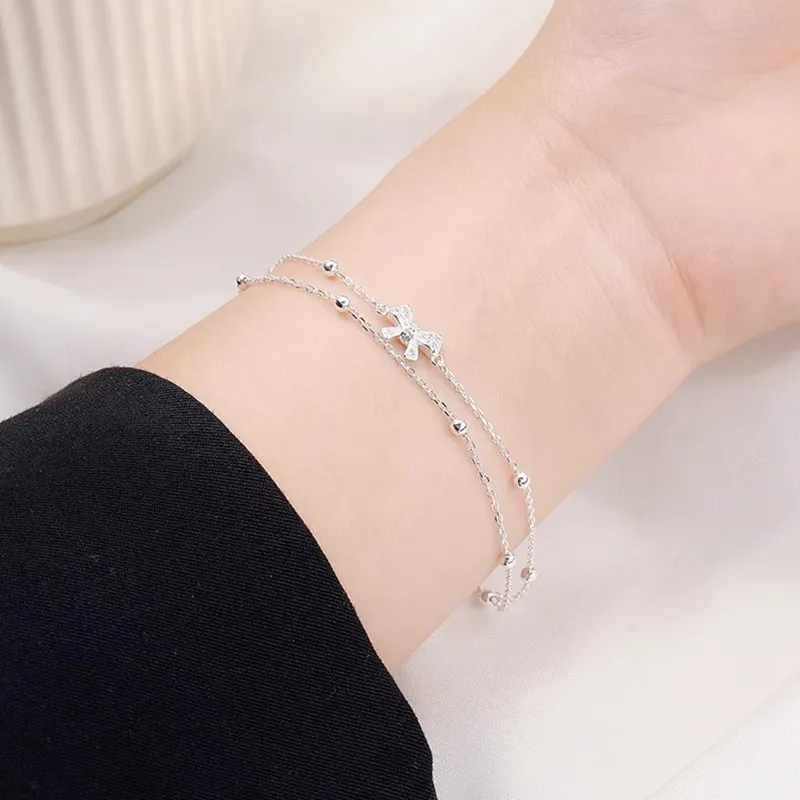 KING OF BLING 925 Sterling Silver With Zircon Bracelets Women's Year Of The Snake Good Luck-5