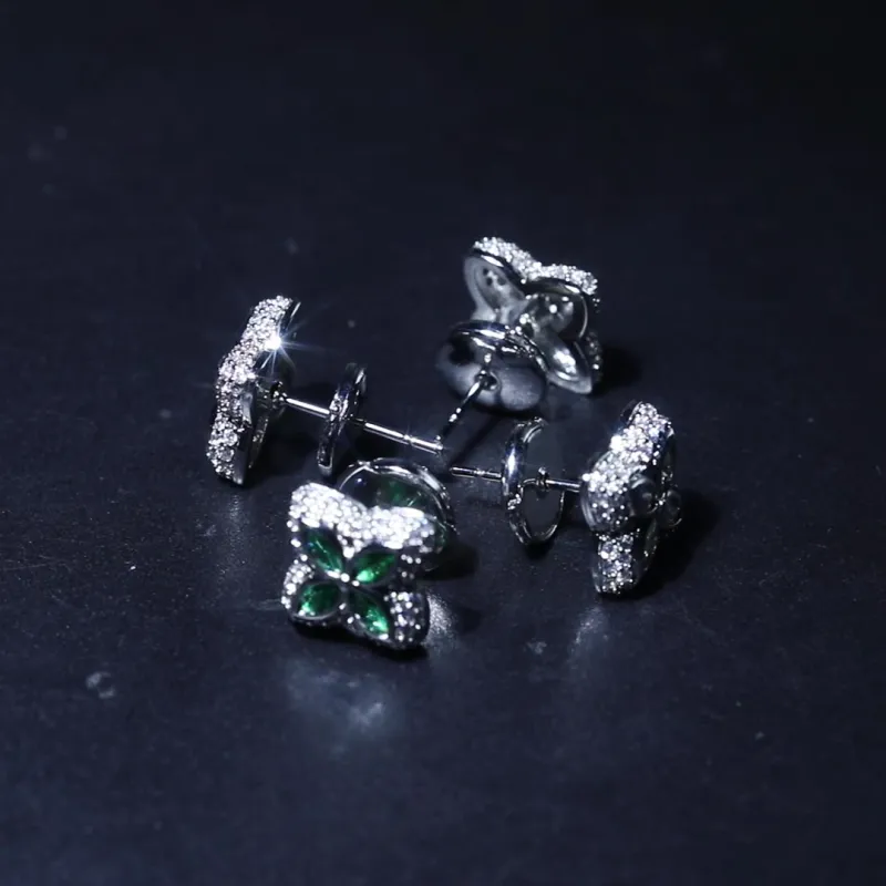 KING OF BLING Alloy With Zircon Stud Earrings Unisex-9