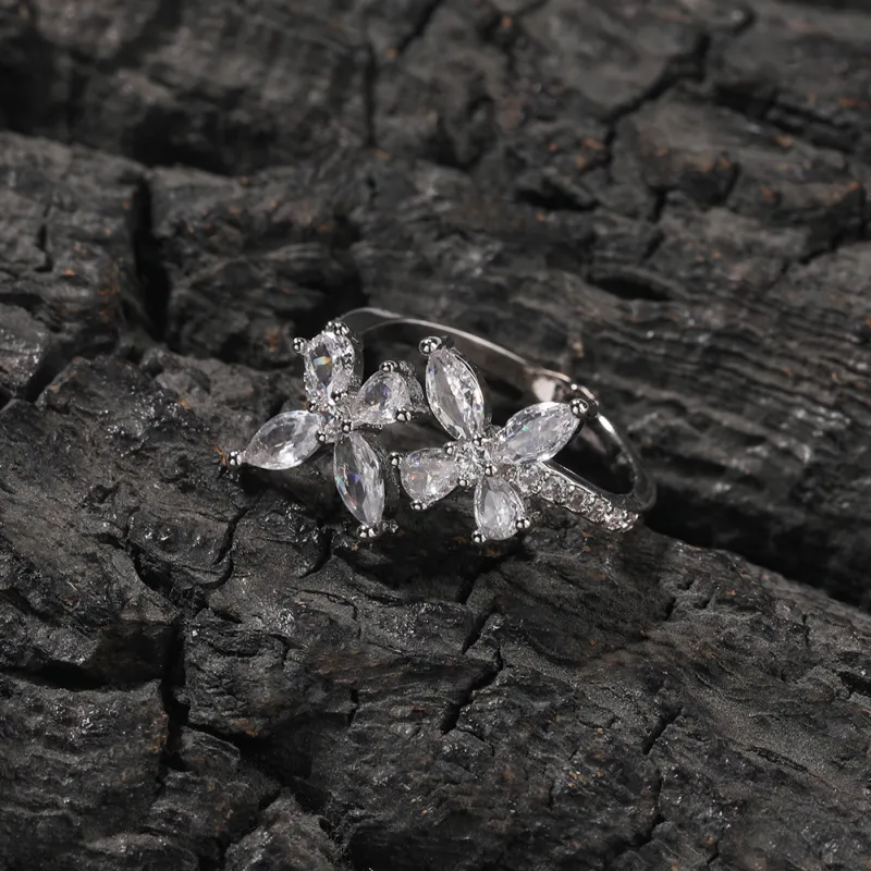 KING OF BLING Alloy Zircon Rings Unisex-3