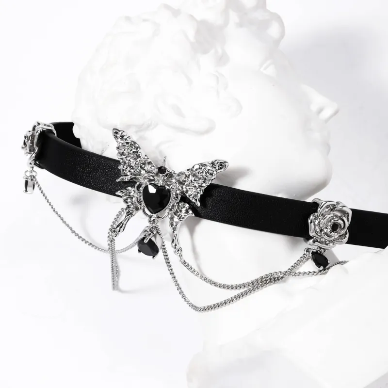 KING OF BLING Alloy, Glass, Leather Necklaces Women's-2