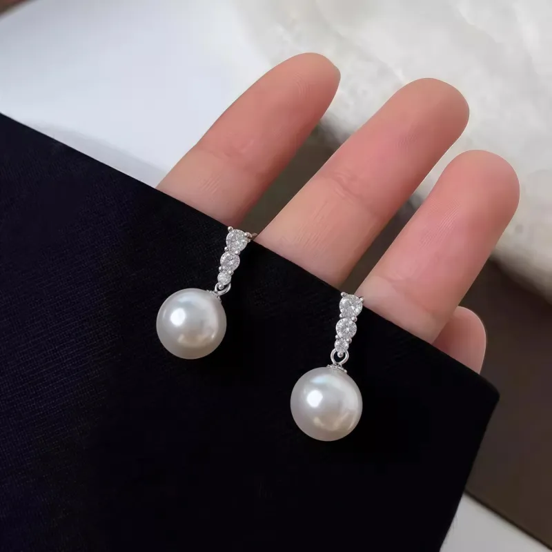 KING OF BLING 925 Sterling Silver Stud Earrings Women's-2