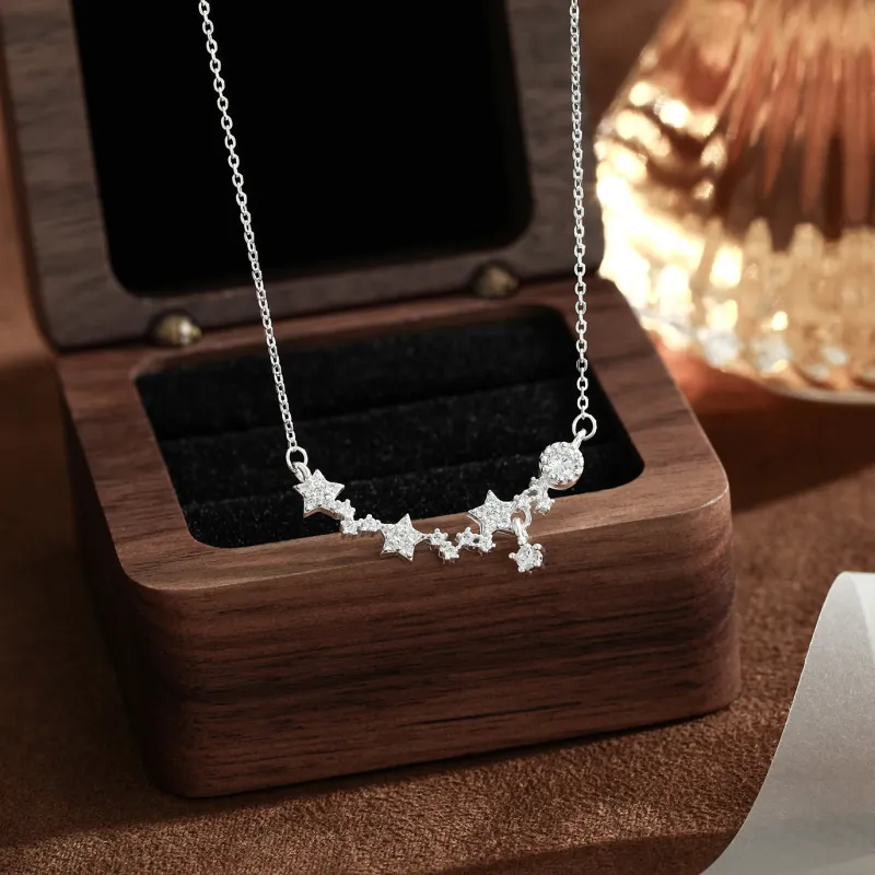 KING OF BLING 999 Fine Silver With Zircon Necklaces Women's Good Luck-2