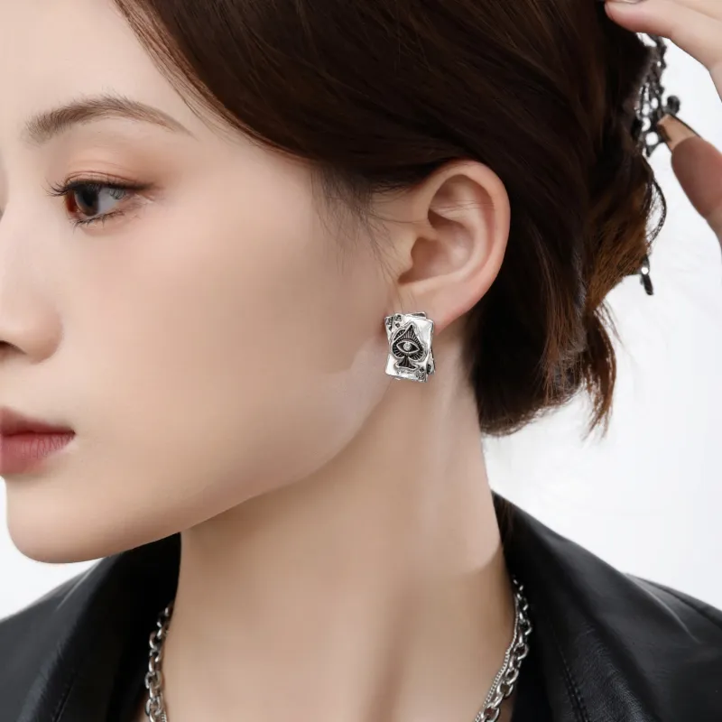KING OF BLING Alloy, Oil Drip Earrings Women's-4