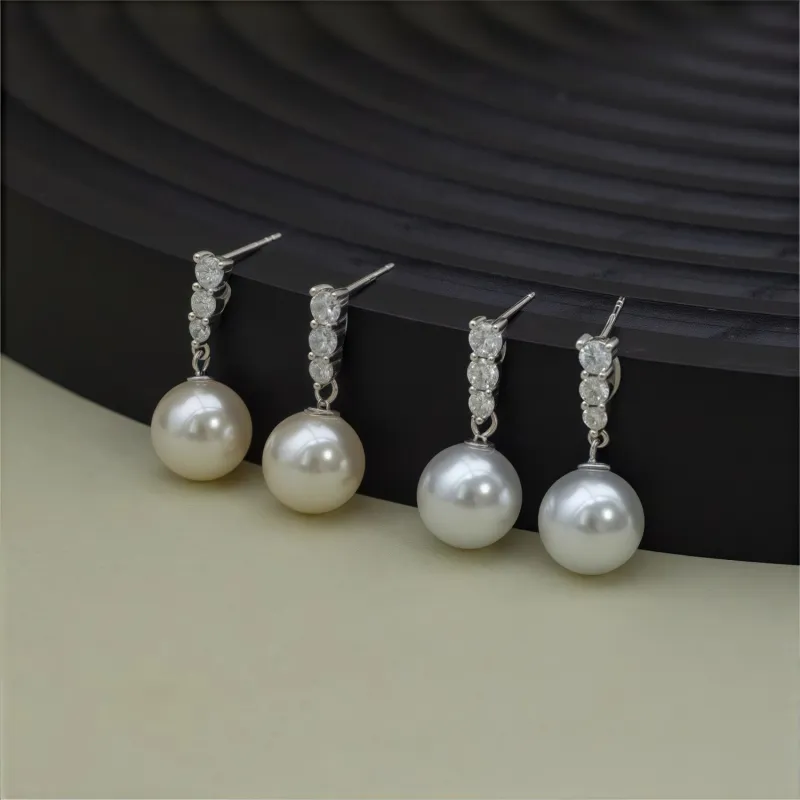 KING OF BLING 925 Sterling Silver Stud Earrings Women's-7