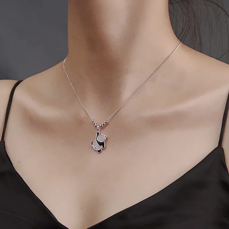 KING OF BLING 925 Sterling Silver With Enamel And Zircon Necklaces Unisex Good Luck-4