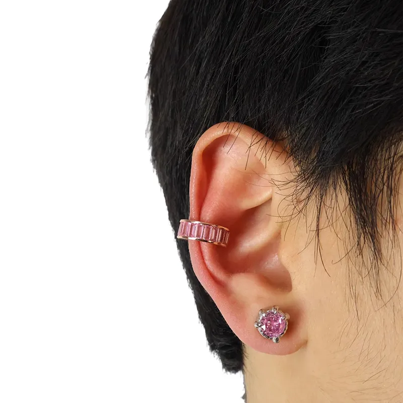 KING OF BLING Alloy With Zircon Stud Earrings Unisex-14