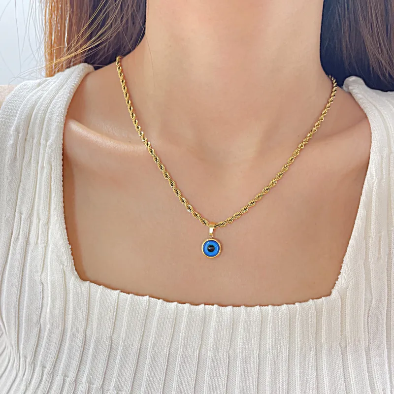 KING OF BLING Titanium Steel Necklaces Unisex Good Luck-6