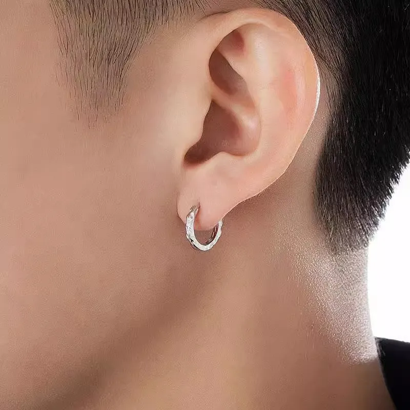 KING OF BLING 925 Sterling Silver Earrings Unisex-3