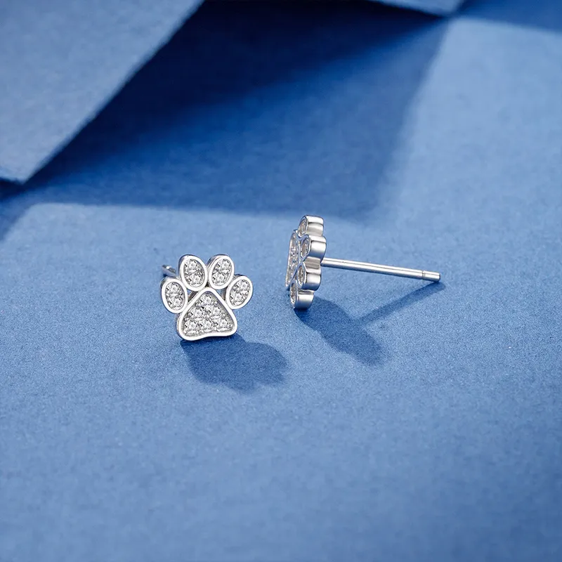 KING OF BLING 925 Sterling Silver With Zircon Stud Earrings Women's-2